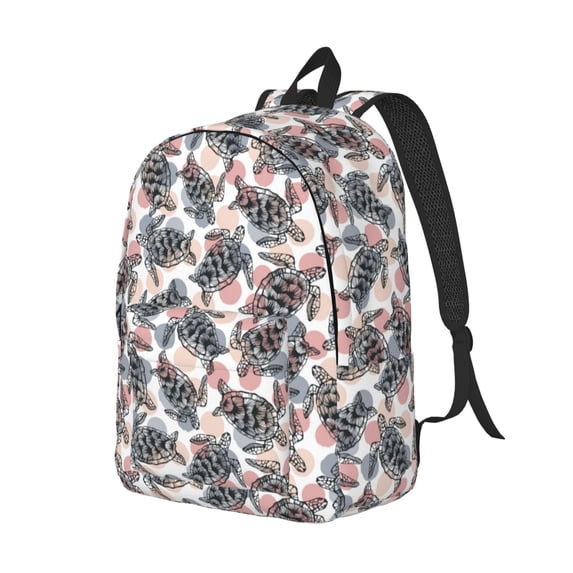 Rocae Turtle for Durable Canvas Backpack Leisure Large Bag Travel Rucksack Multi-function Backpack