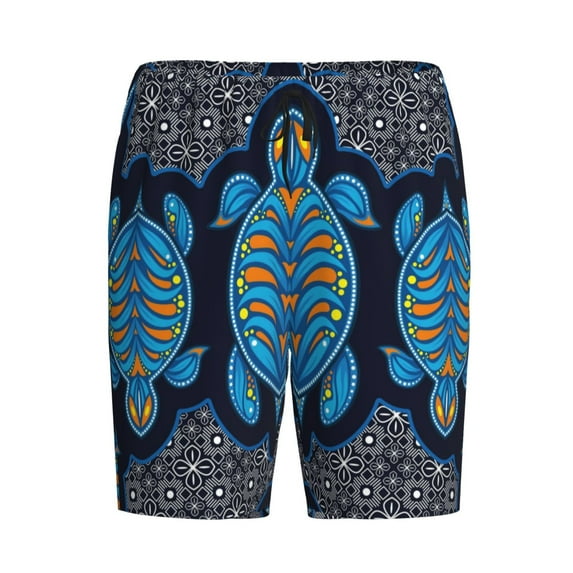 Rocae Turtle for Men's Soft Sleep Pajama Shorts, Waistband and Pockets