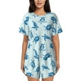 thumbnail image 1 of Rocae Turtle for Two Piece Sleepwear Pajamas Sets for Women Soft Short-Sleeved Pjs with Lounge Shorts XX-Large, 1 of 9