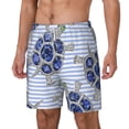 thumbnail image 1 of Rocae Turtle with Blue Stones for Men's Swim Trunks Quick Dry With Two Side Pockets and One Lined Patch PocketMedium, 1 of 9