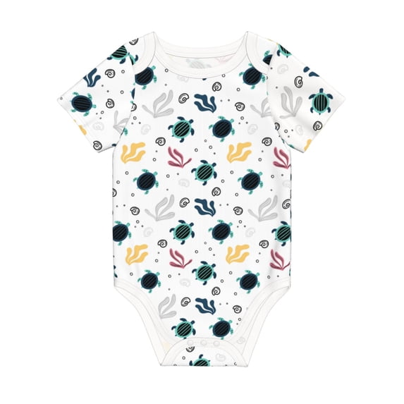Rocae Turtles And Corals for Baby Climbing Clothes Soft Baby Romper for Active Infants Comfortable and Breathable Crawling Jumpsuit Unisex Baby Outfit 9M