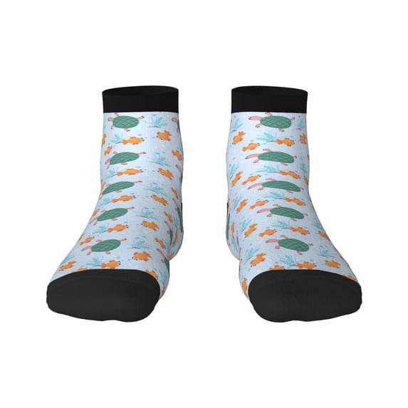 Rocae Turtles And Goldfish for Premium Adult Socks,Comfortable, Breathable, and Durable Socks, Perfect for Everyday Wear