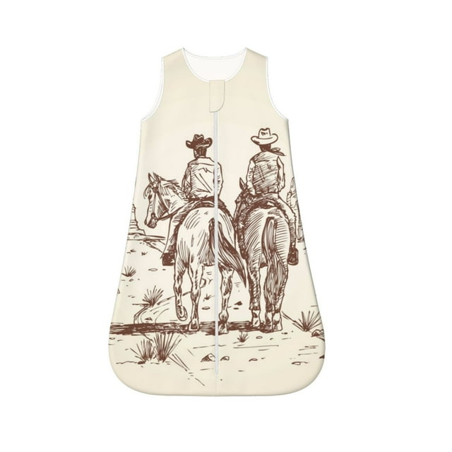 Rocae Two Cowboys Riding Horses In The Desert for Baby Unisex Sleeping