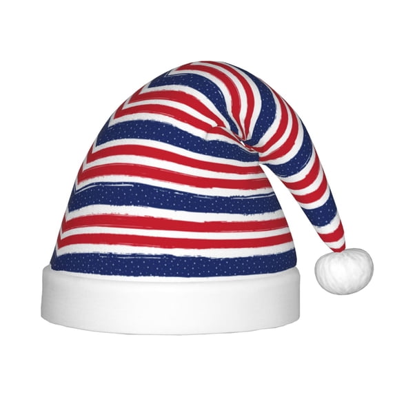 Rocae USA Colors Stripes for Christmas Hat for Kids Hats Christmas Party Supplies