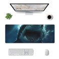 thumbnail image 1 of Rocae Undersea Shark for Gaming Mouse Pad, Mouse Pad Large, Office Computer Keyboard Mousepad, Keyboard and Mouse Pad with Stitched Edges,31.5 x 11.8 in, 1 of 5