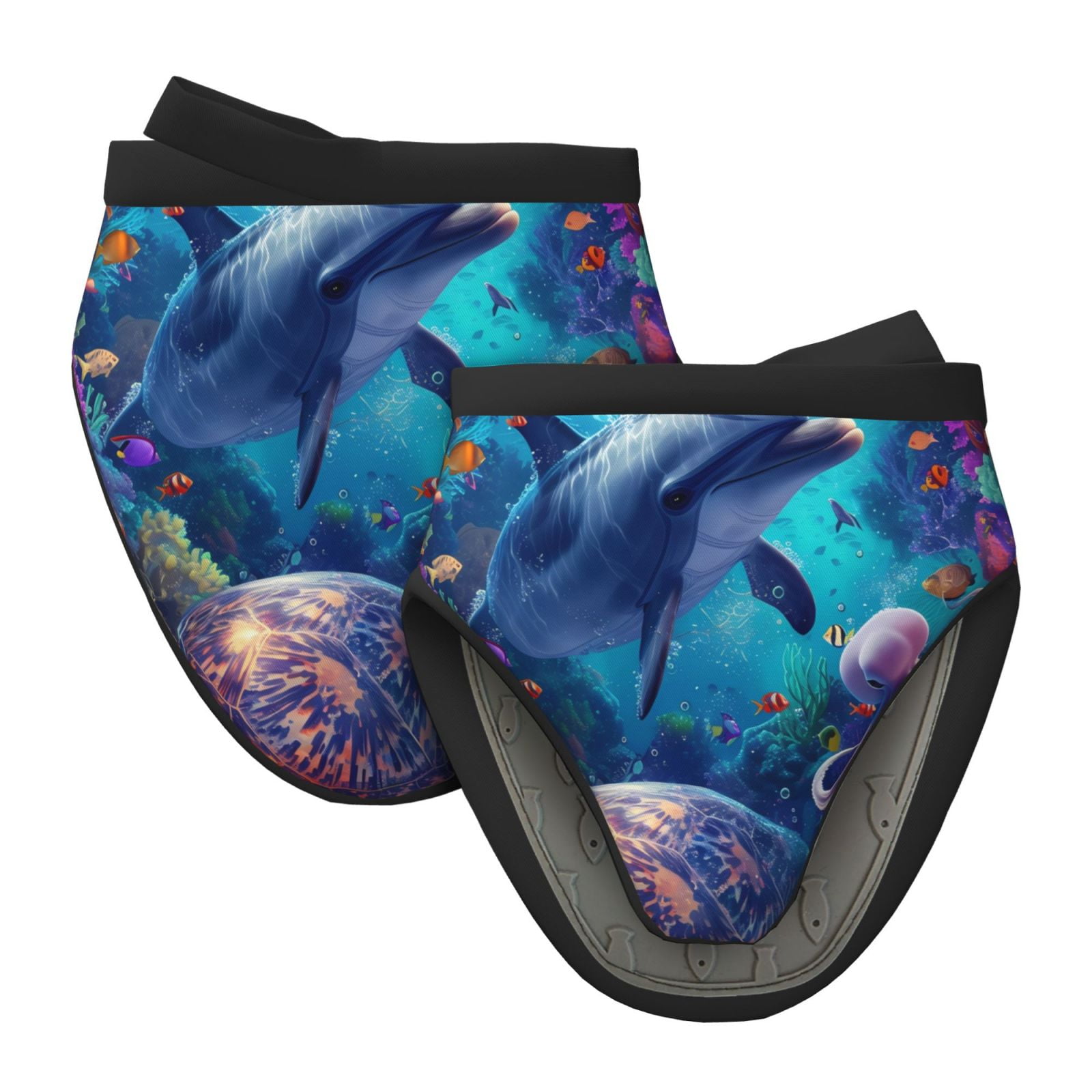 Rocae Underwater Turtle Dolphin Octopus for Mini Oven Mitts Rubber Oven