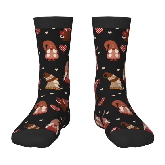 Rocae Valentine Gnome for Girls Boys Crew Socks,Children's Socks, Kids Socks, Toddler Socks: Daily Wear with Kids School Uniform