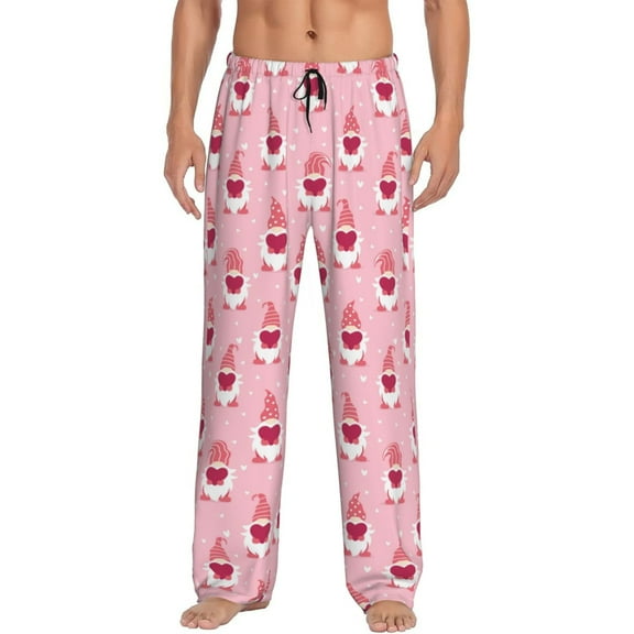 Rocae Valentine's day gnomes for Mens Pajama Pants Pj Pants Mens Lounge Pants-Small