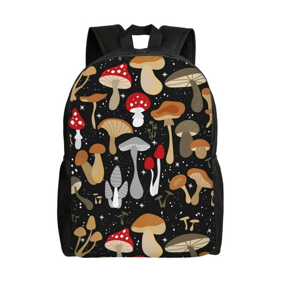 Rocae Various Mushrooms print Computer bag with separate compartment, suitable for 15 inch laptop backpack, gift for men and women