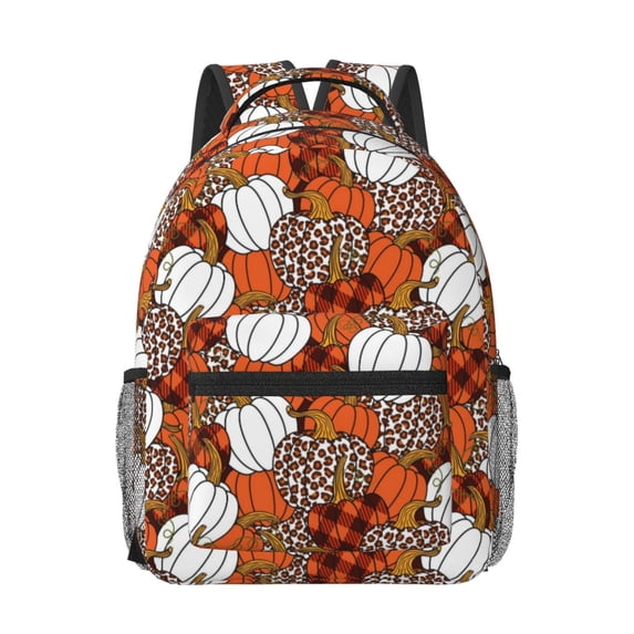 Rocae Various Pumpkins for Comfortable Student Backpack - Lightweight ,Durable School Bag Ideal for Middle School, High School, and College