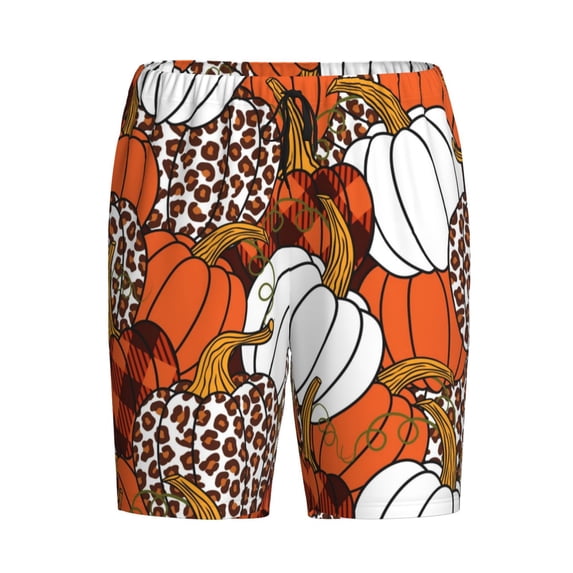 Rocae Various Pumpkins for Men's Soft Sleep Pajama Shorts, Waistband and Pockets