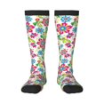 thumbnail image 1 of Rocae Vector Mexican Otomi Style Bright for Novelty Casual compression Socks For Women Men Contrast Color Stockings, 1 of 6