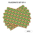 thumbnail image 1 of Rocae Vegetable Printed Heat Resistant Place Mats,Classic Hemstitch Cloth Fabric Placemats Imitation Linen Place Mat Table Mats 18x12 inch, 1 of 9