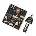Rocae Vegetable Quiche for Newborn Swaddle Set with Matching Beanie Hat