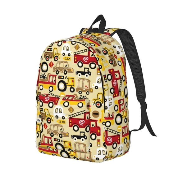 Rocae Vehicles for Durable Canvas Backpack Leisure Large Bag Travel Rucksack Multi-function Backpack Small