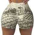 thumbnail image 1 of Rocae Vineyard Landscape for Women's Quick-Dry Running Shorts,Ladies Active Athletic Apparel Yoga Workout Gym Running Volleyball Spandex Shorts Large, 1 of 9