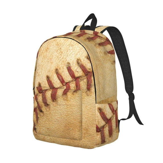 Rocae Vintage Baseball for Durable Canvas Backpack Leisure Large Bag Travel Rucksack Multi-function Backpack Medium