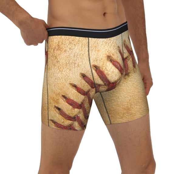 Rocae Vintage Baseball for Stretch Moisture-Wicking Underwear,Men's Underwear Boxer Briefs Large
