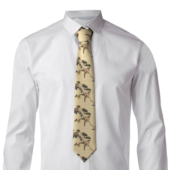 Rocae Vintage Bird for Soft and Comfortable Men's Tie Necktie Wedding Business
