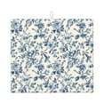 thumbnail image 1 of Rocae Vintage Blue Floral for Drying Mat for Kitchen 16*18 inch Easy to Clean Dish Rack Pad, 1 of 8