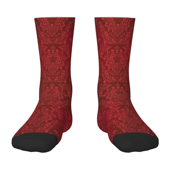 Rocae Vintage Burgundy for Girls Boys Crew Socks,Children's Socks, Kids Socks, Toddler Socks: Daily Wear with Kids School Uniform