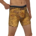 thumbnail image 1 of Rocae Vintage Map for Stretch Moisture-Wicking Underwear,Men's Underwear Boxer Briefs Medium, 1 of 1