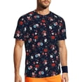 thumbnail image 1 of Rocae Vintage Rose for Men's Mesh Quick-Dry Short Sleeve Workout T-Shirt,Mens Crew Neck Tee Lightweight Soft Classic T Shirts XX-Large, 1 of 9