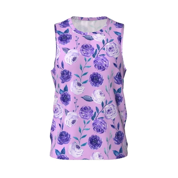 Rocae Violet for Men's Basketball Jersey Lightweight and Breathable Athletic Tank Top,Quick-Drying Sports Jersey