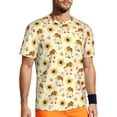 thumbnail image 1 of Rocae Watercolor Bee Honey Honeycomb Bee for Men's Mesh Quick-Dry Short Sleeve Workout T-Shirt,Mens Crew Neck Tee Lightweight Soft Classic T Shirts Large, 1 of 9