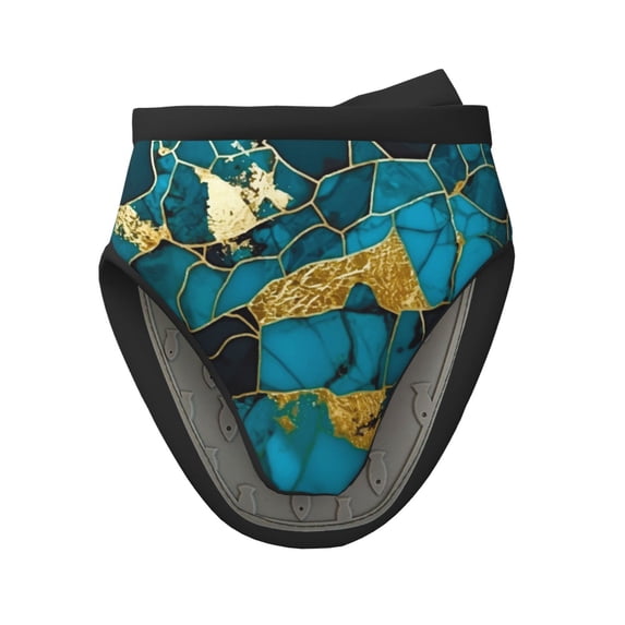 Rocae Watercolor Blue Marbled for Mini Oven Mitts Rubber Oven Glove, Kitchen Mittens, Cute Cooking Mitts,5.9"x5.9"