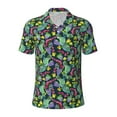 thumbnail image 1 of Rocae Watercolor Cactuses for Men's Short Sleeve Polo Shirt, Quick Drying Performance Moisture Wicking Sports Men's Golf Shirt 4X-Large, 1 of 9