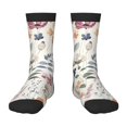 thumbnail image 1 of Rocae Watercolor Floral for Girls Boys Crew Socks,Children's Socks, Kids Socks, Toddler Socks: Daily Wear with Kids School Uniform, 1 of 5