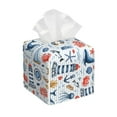 thumbnail image 1 of Rocae Watercolor Nautical for High-grade Leather Tissue Box, Exquisite Fashionable Design, Office Tissue Box, Waterproof Family Tissue Box, 1 of 8