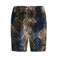 thumbnail image 1 of Rocae Watercolor Snake Skin for Men's Soft Sleep Pajama Shorts, Waistband and Pockets, 1 of 9