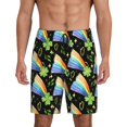 thumbnail image 1 of Rocae Watercolor St Patrick Day for Men's Soft Sleep Pajama Shorts, Waistband and Pockets-3X-Large, 1 of 6