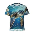 thumbnail image 1 of Rocae Watercolor Turtle for Men's Moisture-Wicking Crew Tee - T-Shirt for Sports, Outdoor Activities, and Casual WearLarge, 1 of 9