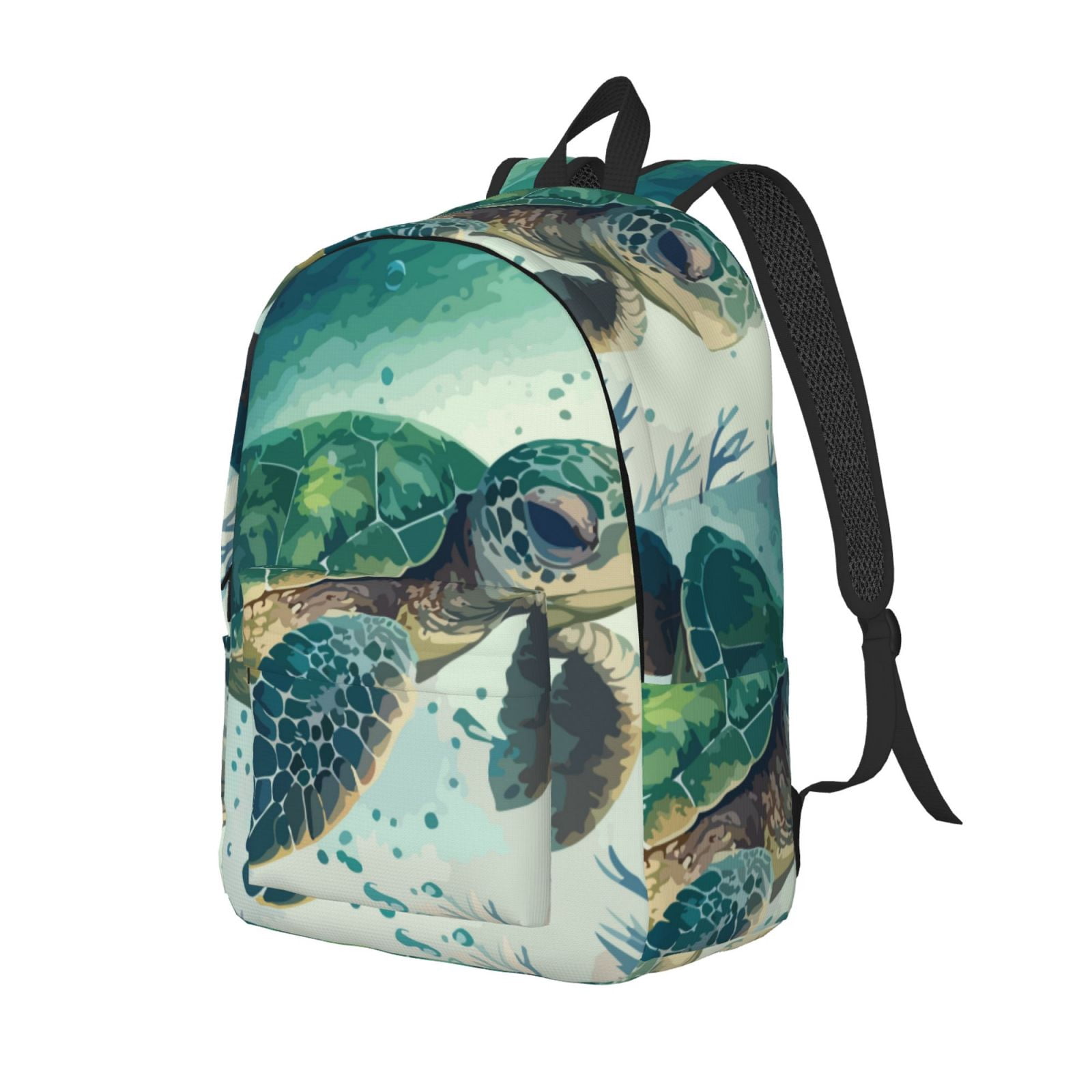 Rocae Watercolor Turtle1 for Canvas College Laptop Backpack for Men ...
