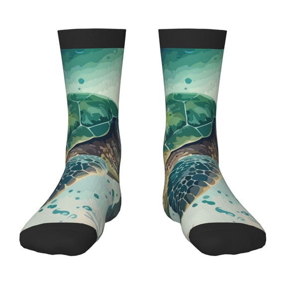 Rocae Watercolor Turtle1 for Girls Boys Crew Socks,Children's Socks, Kids Socks, Toddler Socks: Daily Wear with Kids School Uniform