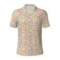 thumbnail image 1 of Rocae Watercolor Wildflowers for Men's Short Sleeve Polo Shirt, Quick Drying Performance Moisture Wicking Sports Men's Golf Shirt Small, 1 of 9