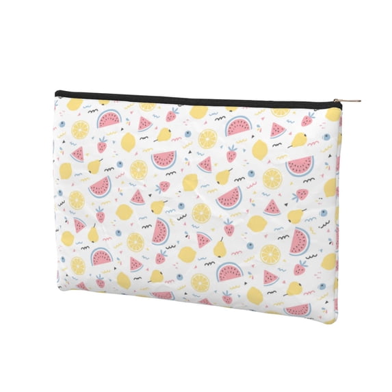 Rocae Tropical Fruit for Cosmetic Bags for Women Paper Reusable Cosmetic Bag Travel Toiletry Organizer Capacity Multipurpose Zipper Pouch