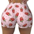 thumbnail image 1 of Rocae Watermelon Ice Cream for Women's Quick-Dry Running Shorts,Ladies Active Athletic Apparel Yoga Workout Gym Running Volleyball Spandex Shorts XX-Large, 1 of 9