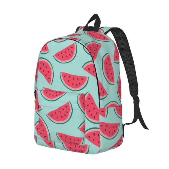 Rocae Watermelon for Durable Canvas Backpack Leisure Large Bag Travel Rucksack Multi-function Backpack Medium