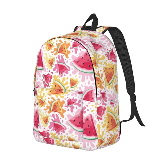 Rocae Watermelon for Durable Canvas Backpack Leisure Large Bag Travel Rucksack Multi-function Backpack Small