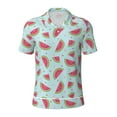 thumbnail image 1 of Rocae Watermelon for Men's Short Sleeve Polo Shirt, Quick Drying Performance Moisture Wicking Sports Men's Golf Shirt Medium, 1 of 9