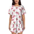 thumbnail image 1 of Rocae Watermelon for Two Piece Sleepwear Pajamas Sets for Women Soft Short-Sleeved Pjs with Lounge Shorts Small, 1 of 9