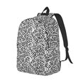 thumbnail image 1 of Rocae Weave Geometric for Durable Canvas Backpack Leisure Large Bag Travel Rucksack Multi-function Backpack Small, 1 of 1