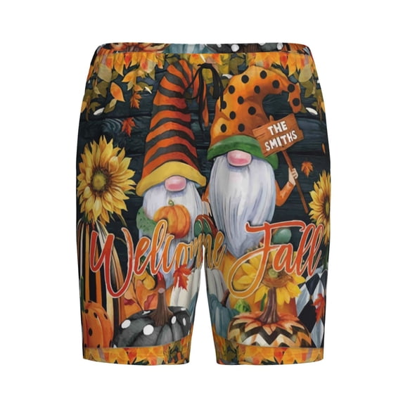Rocae Welcom Fall for Men's Soft Sleep Pajama Shorts, Waistband and Pockets