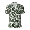 thumbnail image 1 of Rocae White Daisies and Bee for Men's Short Sleeve Polo Shirt, Quick Drying Performance Moisture Wicking Sports Men's Golf Shirt Medium, 1 of 9