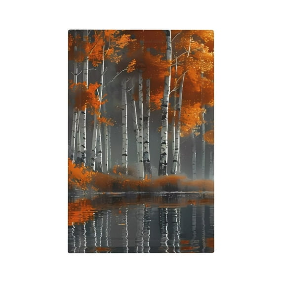 Rocae White Horse Autumn Birch for Decorator Light Switch or Receptacle Outlet Wall Plate,Polycarbonate Thermoplastic-Style V