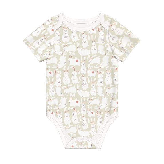 Rocae White Rabbit for Baby Climbing Clothes Soft Baby Romper for Active Infants Comfortable and Breathable Crawling Jumpsuit Unisex Baby Outfit 6 Months